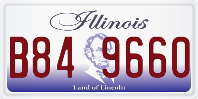 IL license plate B849660