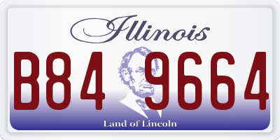 IL license plate B849664