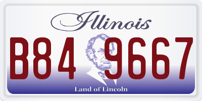 IL license plate B849667