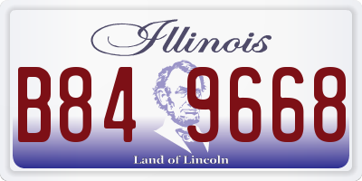 IL license plate B849668