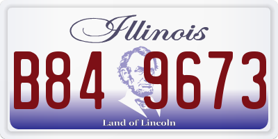 IL license plate B849673