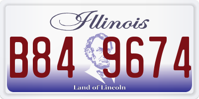 IL license plate B849674
