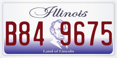 IL license plate B849675