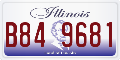 IL license plate B849681