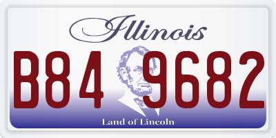IL license plate B849682