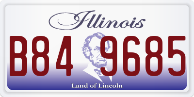 IL license plate B849685