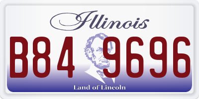 IL license plate B849696