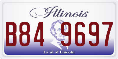 IL license plate B849697