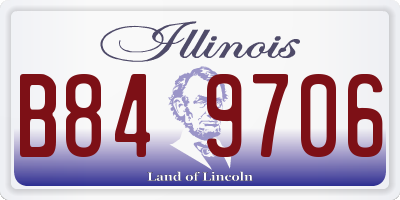 IL license plate B849706