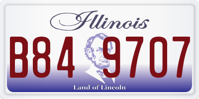IL license plate B849707
