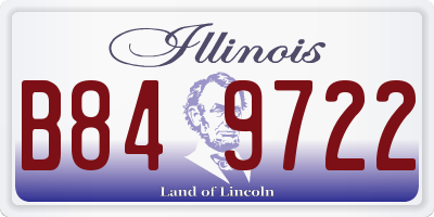 IL license plate B849722