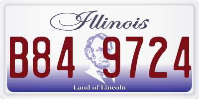 IL license plate B849724