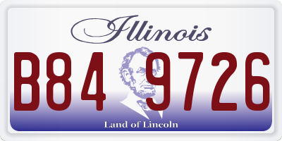 IL license plate B849726