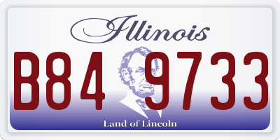 IL license plate B849733
