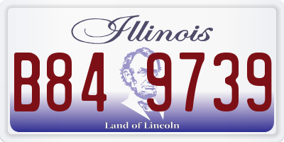 IL license plate B849739