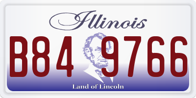 IL license plate B849766