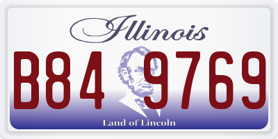 IL license plate B849769