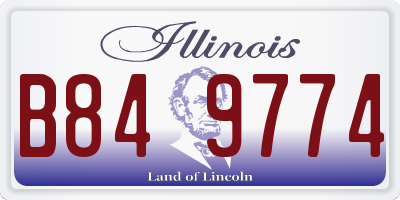 IL license plate B849774