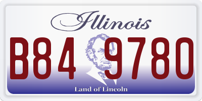IL license plate B849780
