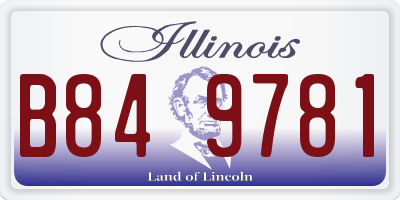 IL license plate B849781