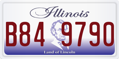 IL license plate B849790