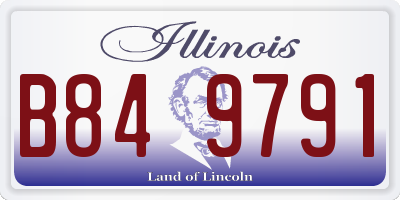 IL license plate B849791