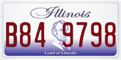 IL license plate B849798