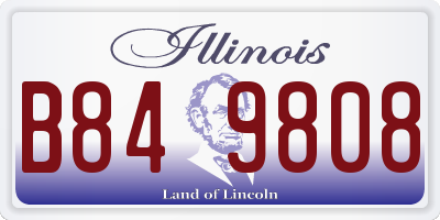 IL license plate B849808