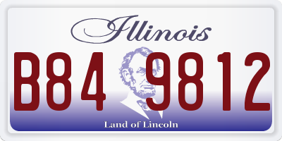 IL license plate B849812