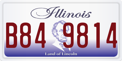 IL license plate B849814
