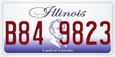 IL license plate B849823