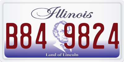 IL license plate B849824