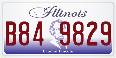 IL license plate B849829