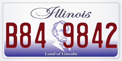 IL license plate B849842