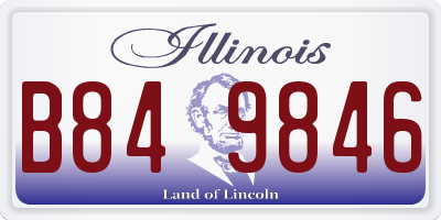 IL license plate B849846