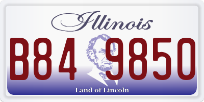 IL license plate B849850