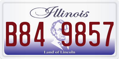 IL license plate B849857