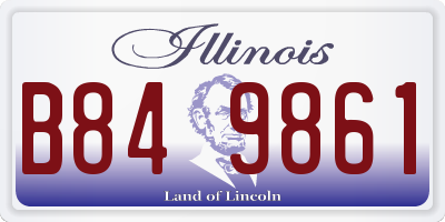 IL license plate B849861
