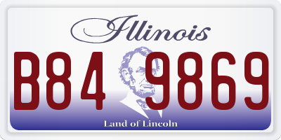 IL license plate B849869