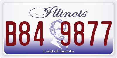 IL license plate B849877