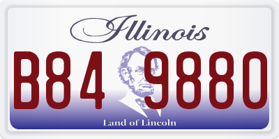 IL license plate B849880