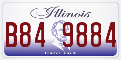 IL license plate B849884