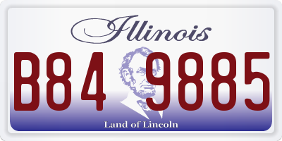 IL license plate B849885