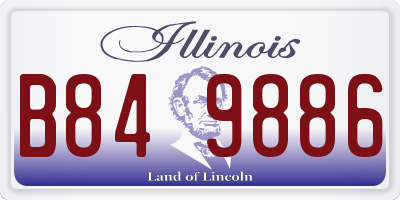 IL license plate B849886