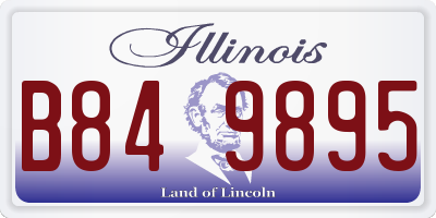 IL license plate B849895