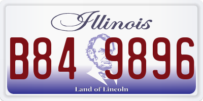 IL license plate B849896