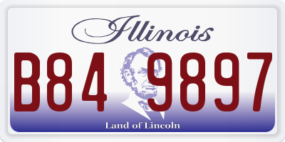 IL license plate B849897
