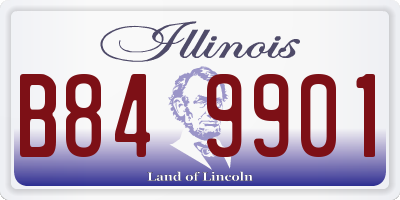 IL license plate B849901
