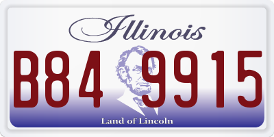 IL license plate B849915