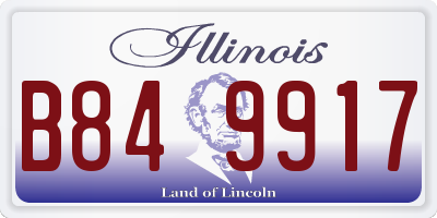 IL license plate B849917